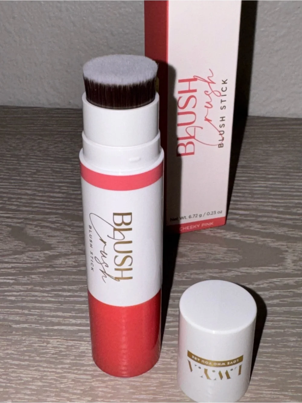 Kim Gravel LWYA Blush Crush Blush Stick /w brush- cheeky pink New